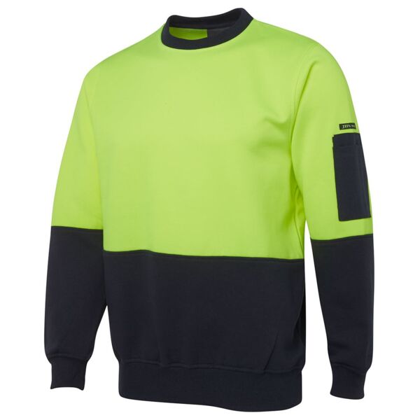 JBs Wear Hi Vis Fleecy Crew (D) Thumbnail